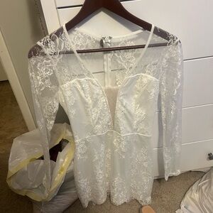 Elegant White Lace Dress